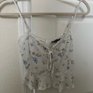 Blue and white tank top